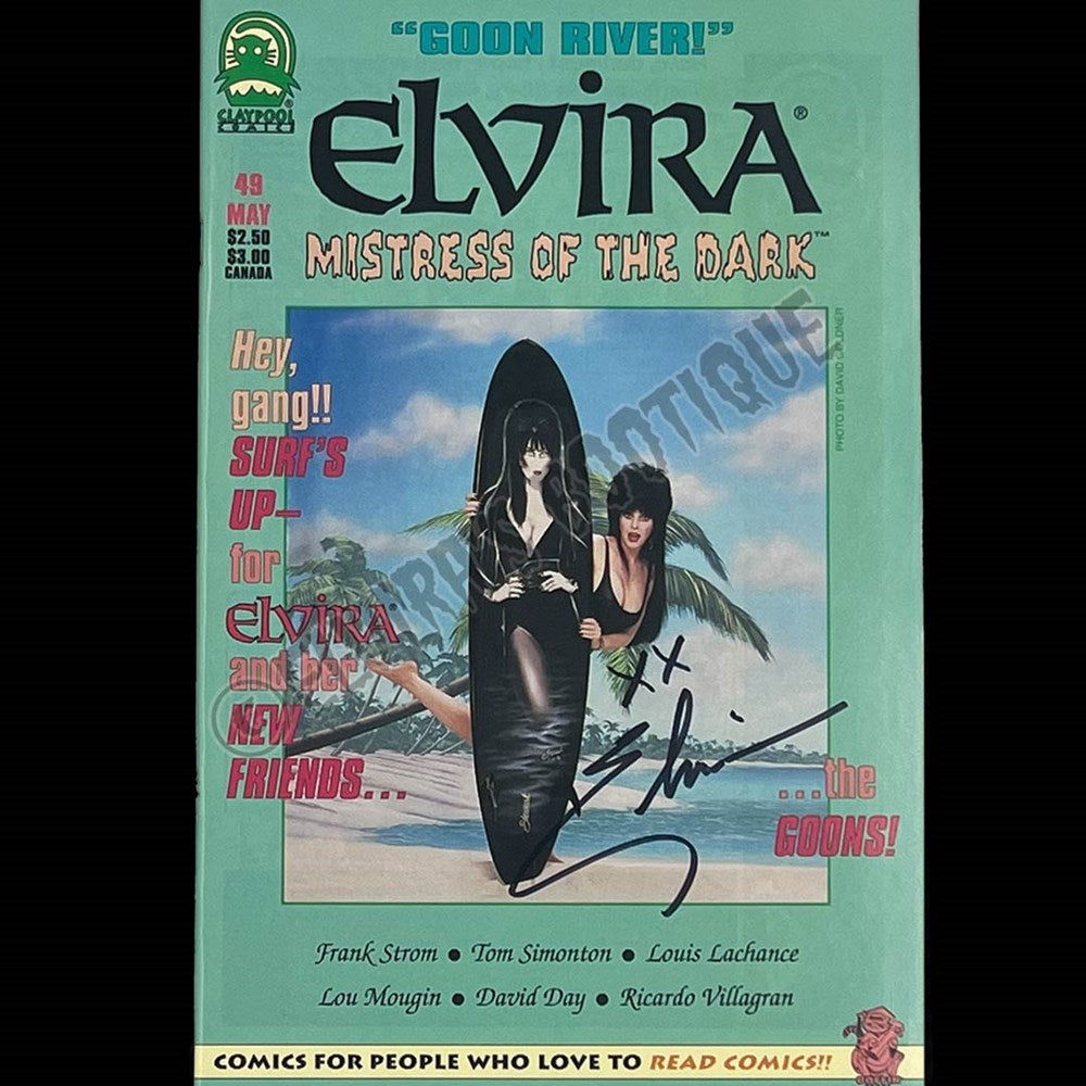 Elvira Autographed Claypool Mistress Of The Dark Issue 49