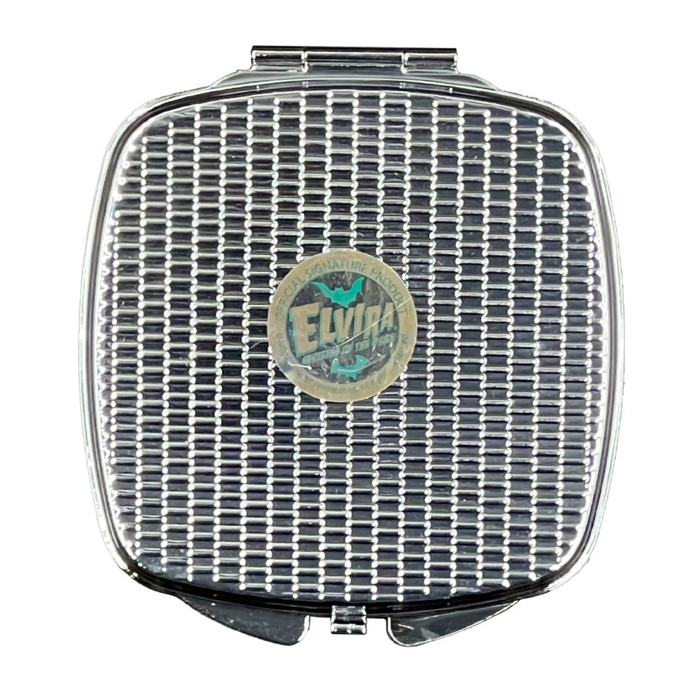 Elvira Blue Rose Square Compact Mirror