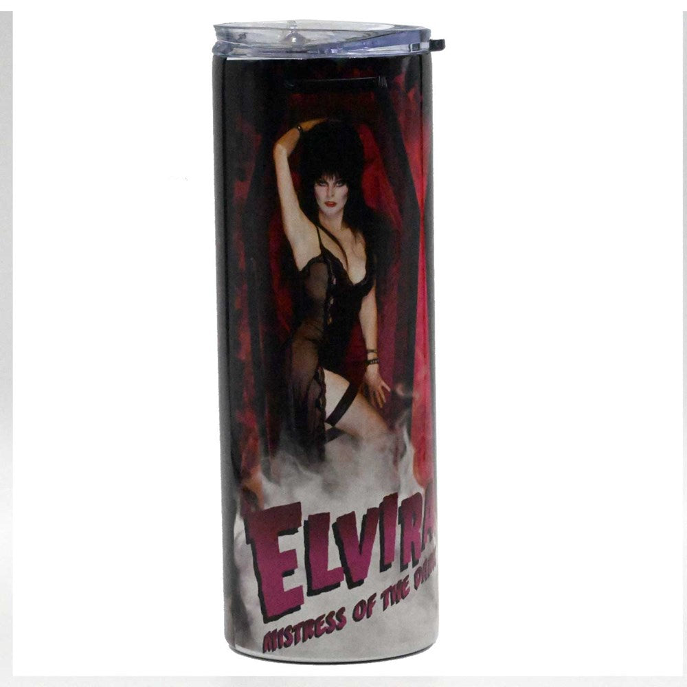 Elvira Crimson Casket Skinny Tumbler
