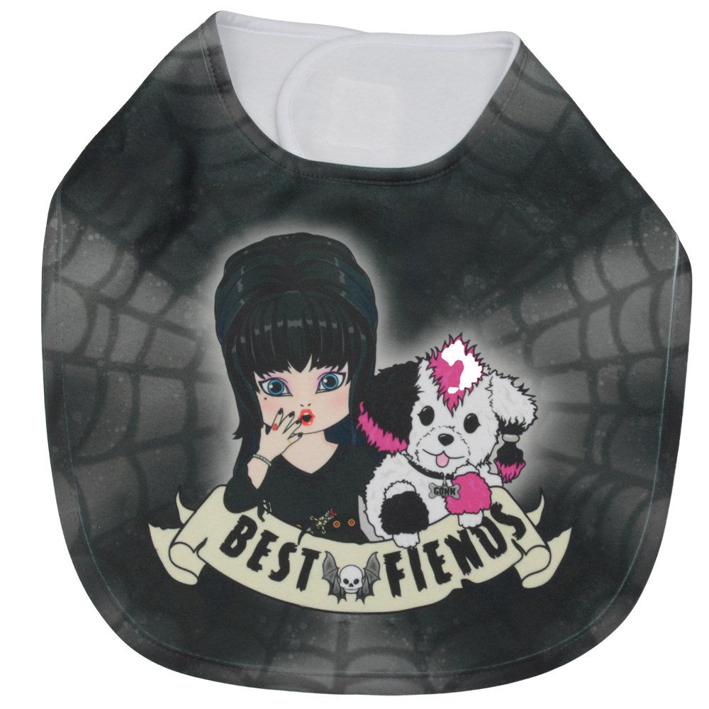 Elvira Best Fiends Fleece Baby Bib