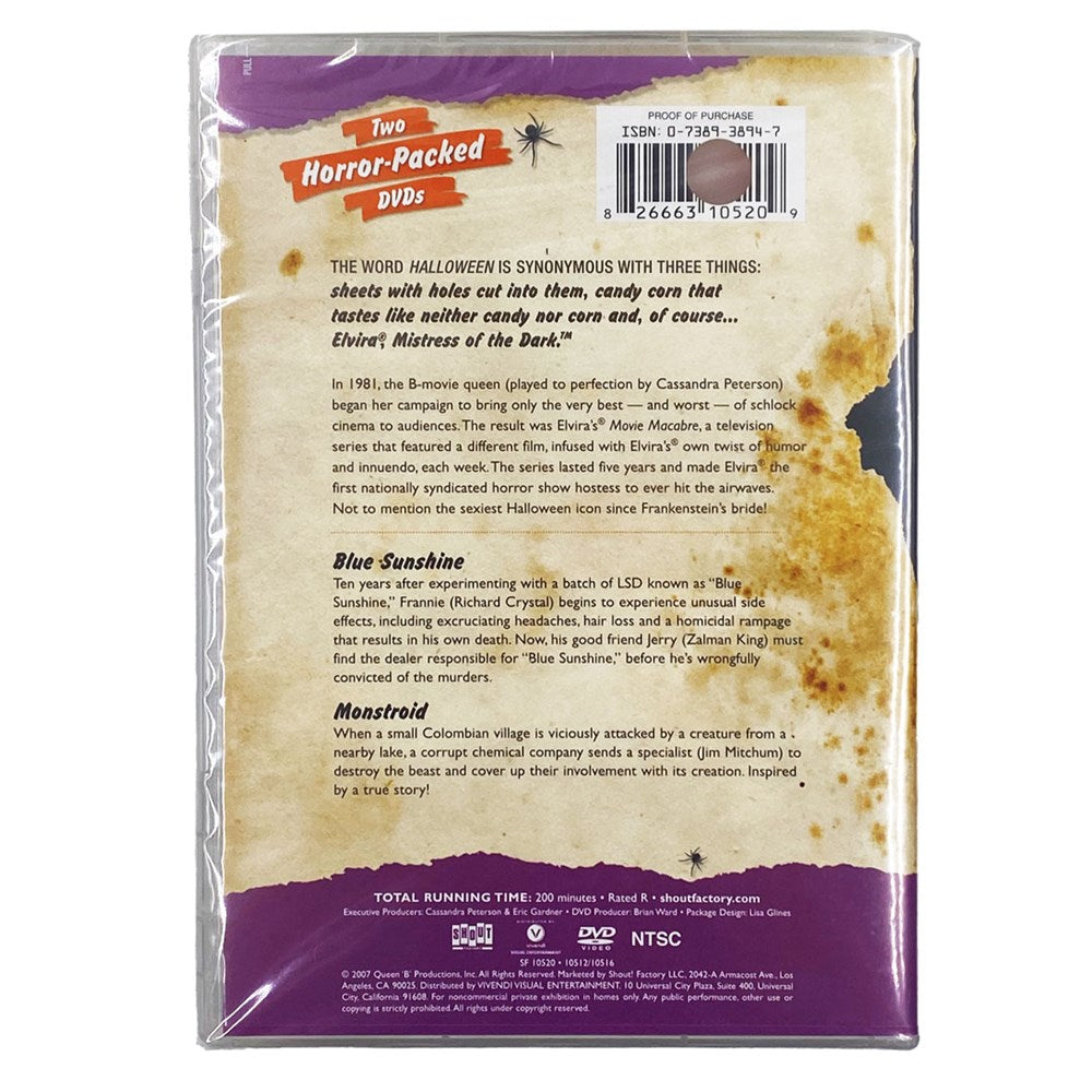 Elvira Movie Macabre-Double Feature Blue Sunshine-Monstroid DVD