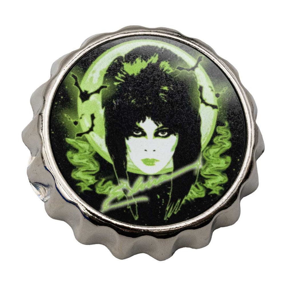 Elvira 80s Moon Green Bottle Cap Opener