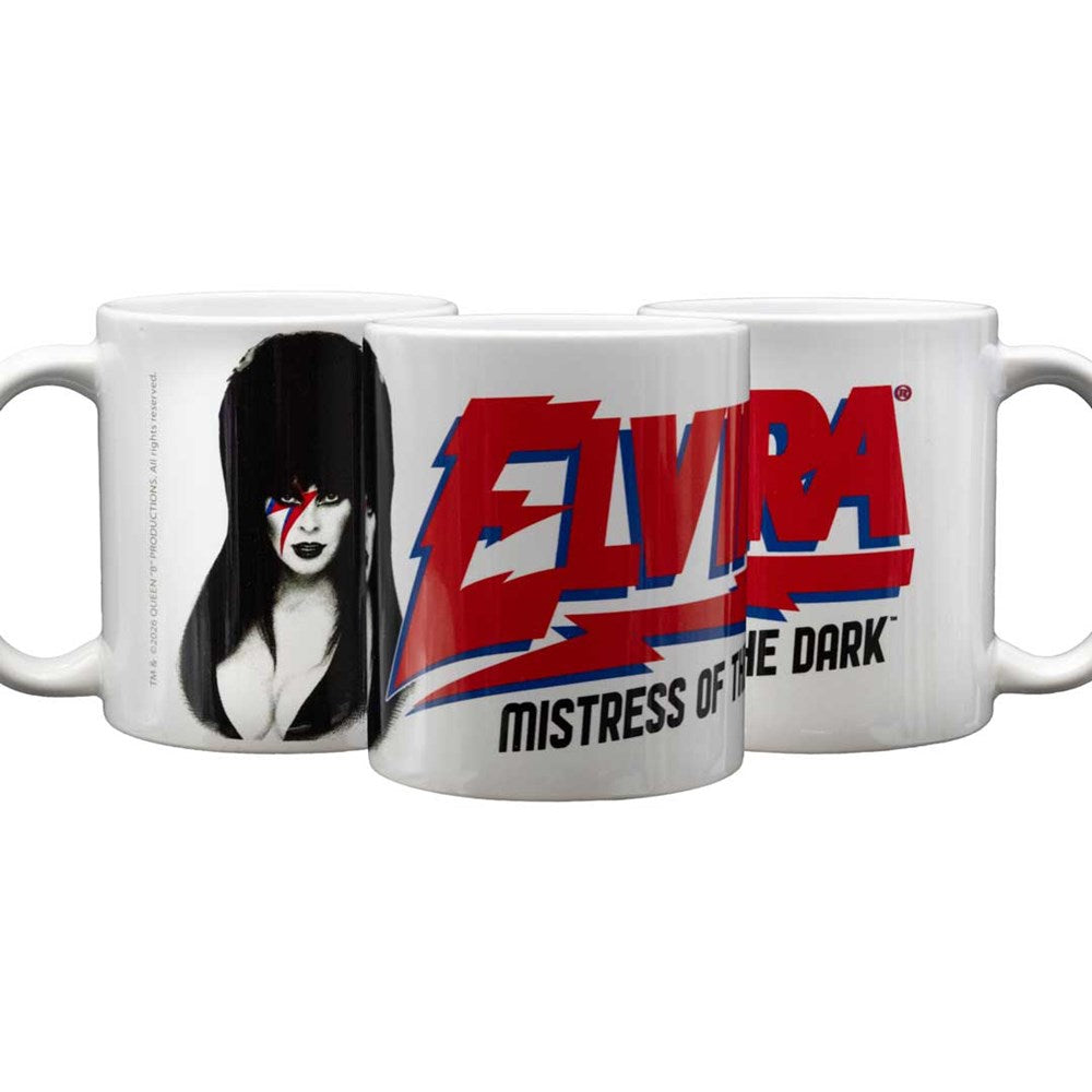 Elvira Bowie Bolt 11 oz White Mug