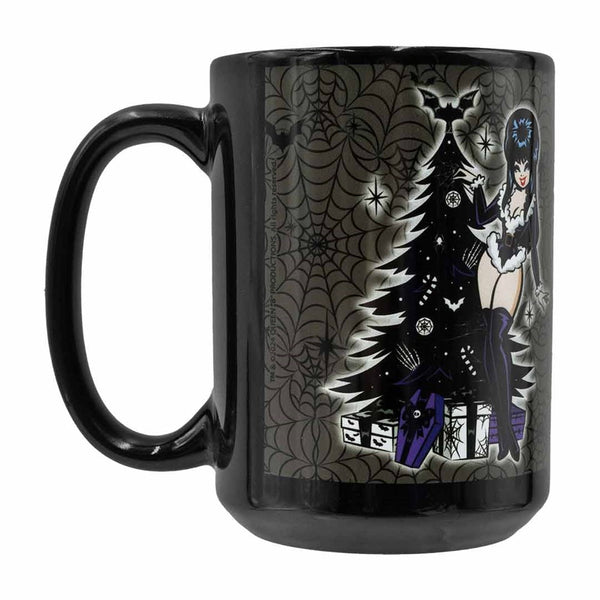 Elvira Viva Goth Tree 15oz Black Mug