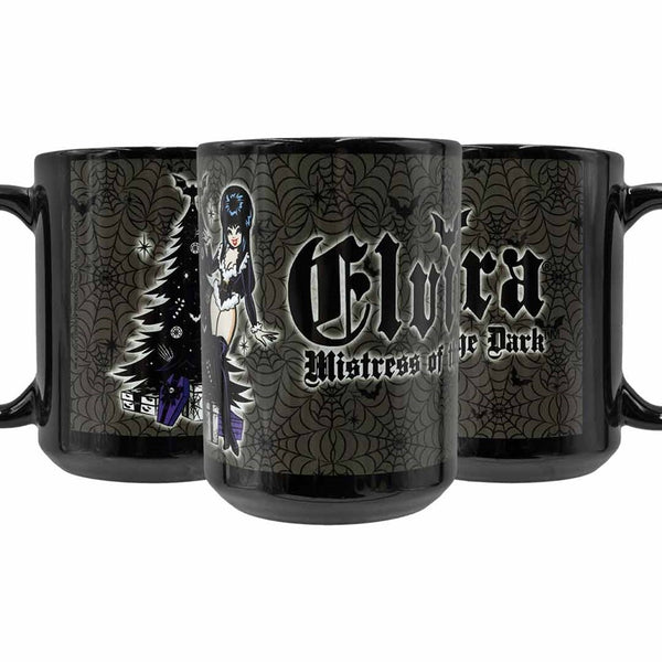 Elvira Viva Goth Tree 15oz Black Mug