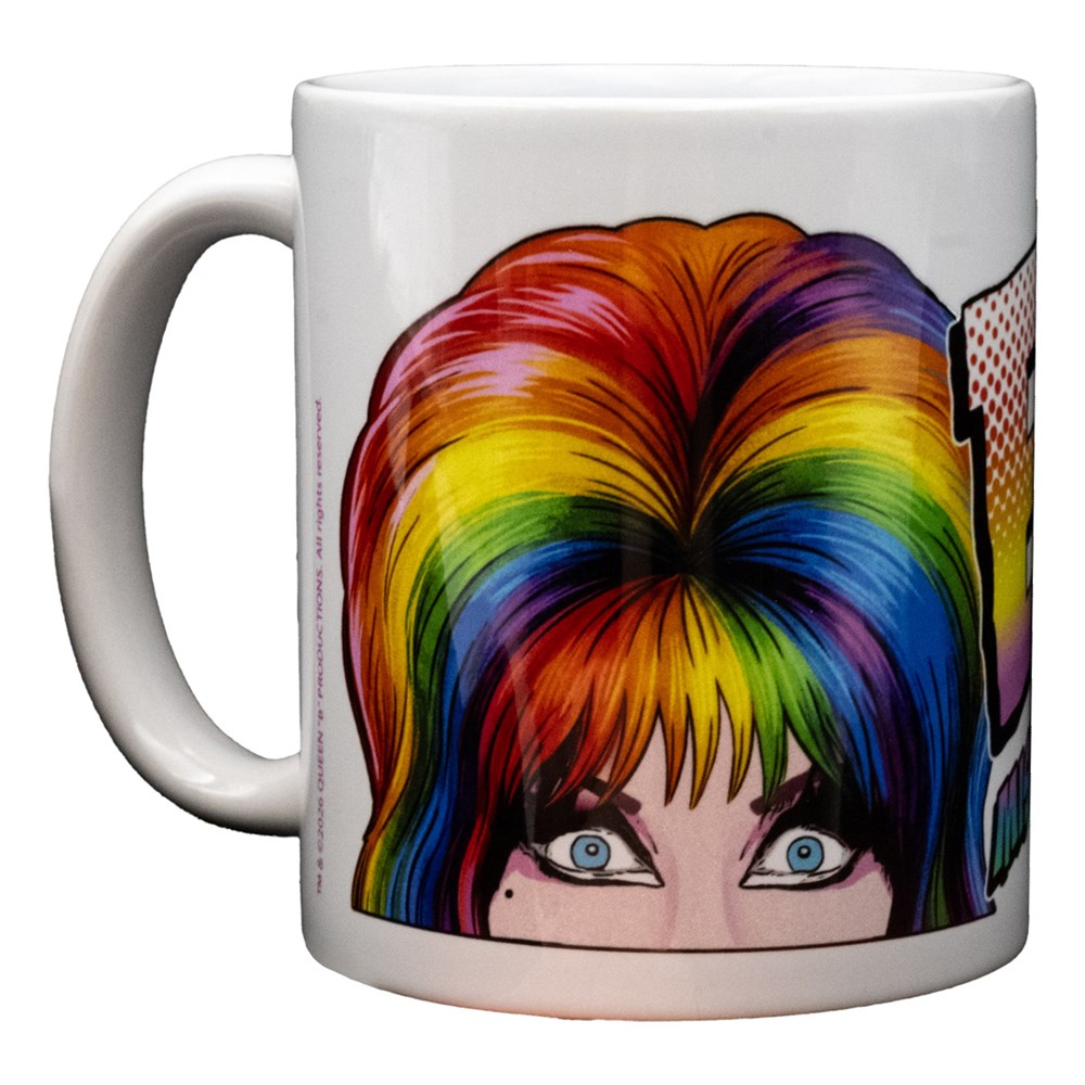 Elvira Peeker Rainbow 11 oz White Mug
