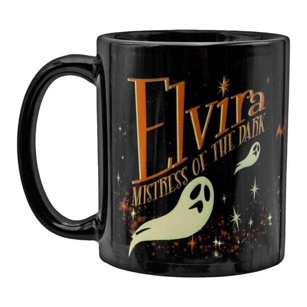 Elvira Vintage Witch Cauldron 11oz Black Mug