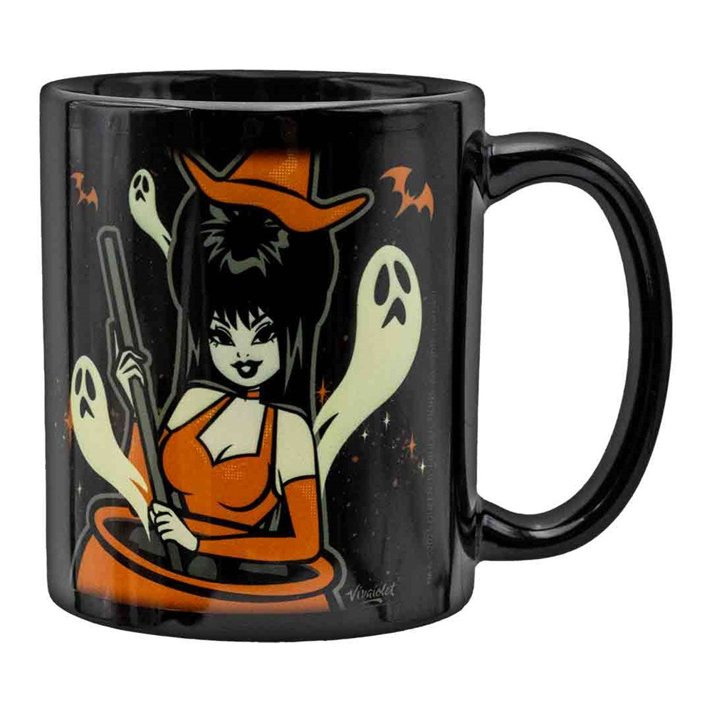 Elvira Vintage Witch Cauldron 11oz Black Mug