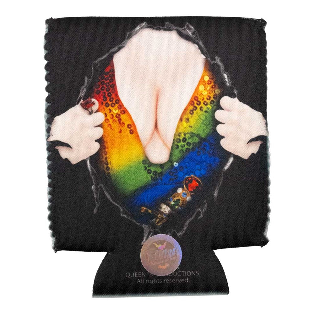 Elvira Chest Burst Rainbow 12oz Can Cooler