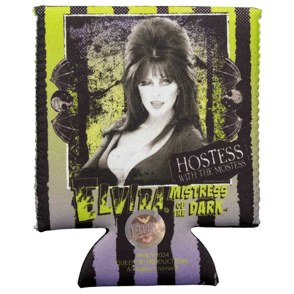 Elvira Beetle Portrait 12oz Can Cooler