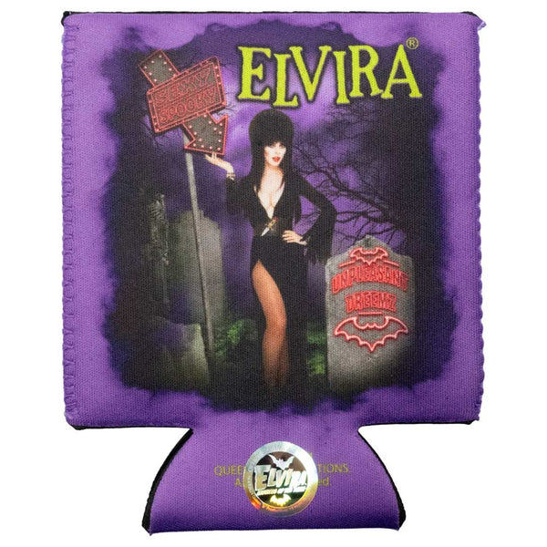 Elvira Beetle Sign 12oz Can Cooler