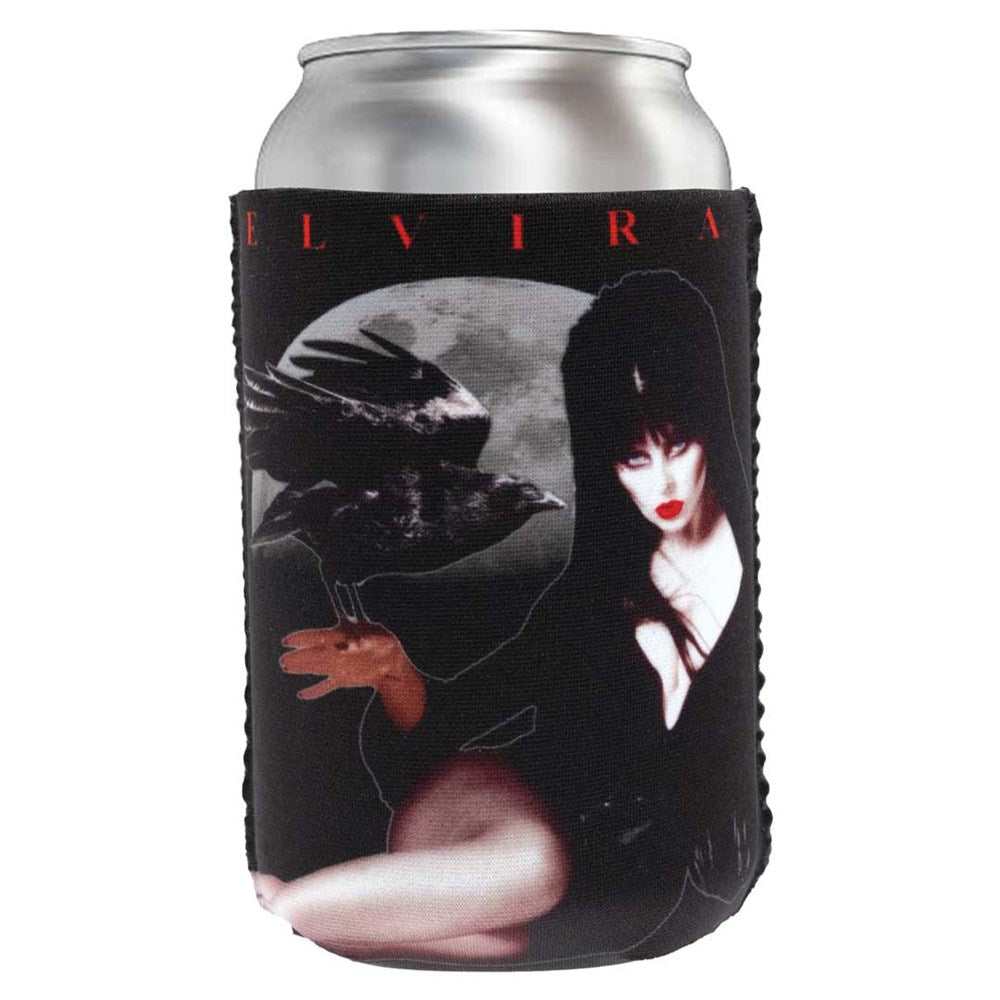 Elvira Mistress Crow 12oz Can Cooler