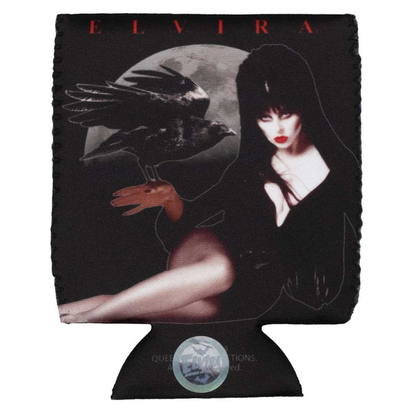 Elvira Mistress Crow 12oz Can Cooler