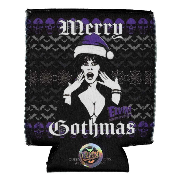 Elvira Merry Gothmas Sweater 12 oz Can Cooler
