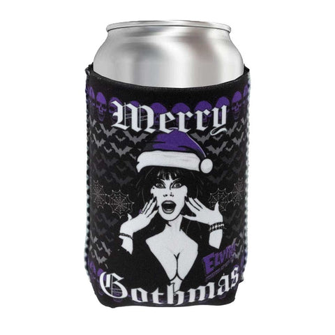 Elvira Merry Gothmas Sweater 12 oz Can Cooler