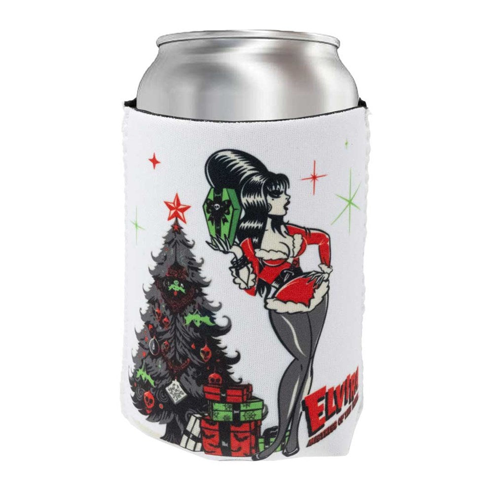 Elvira Retro Xmas Tree 12 oz Can Cooler