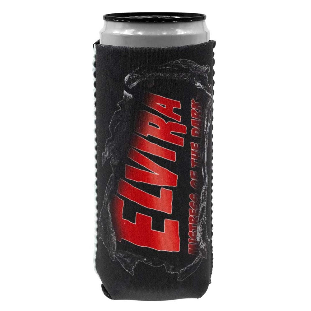 Elvira Chest Burst Black Slim Can Cooler