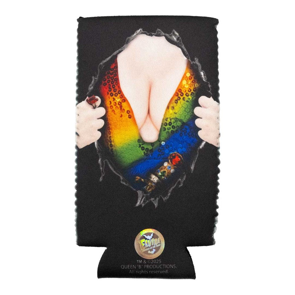 Elvira Chest Burst Rainbow Slim Can Cooler