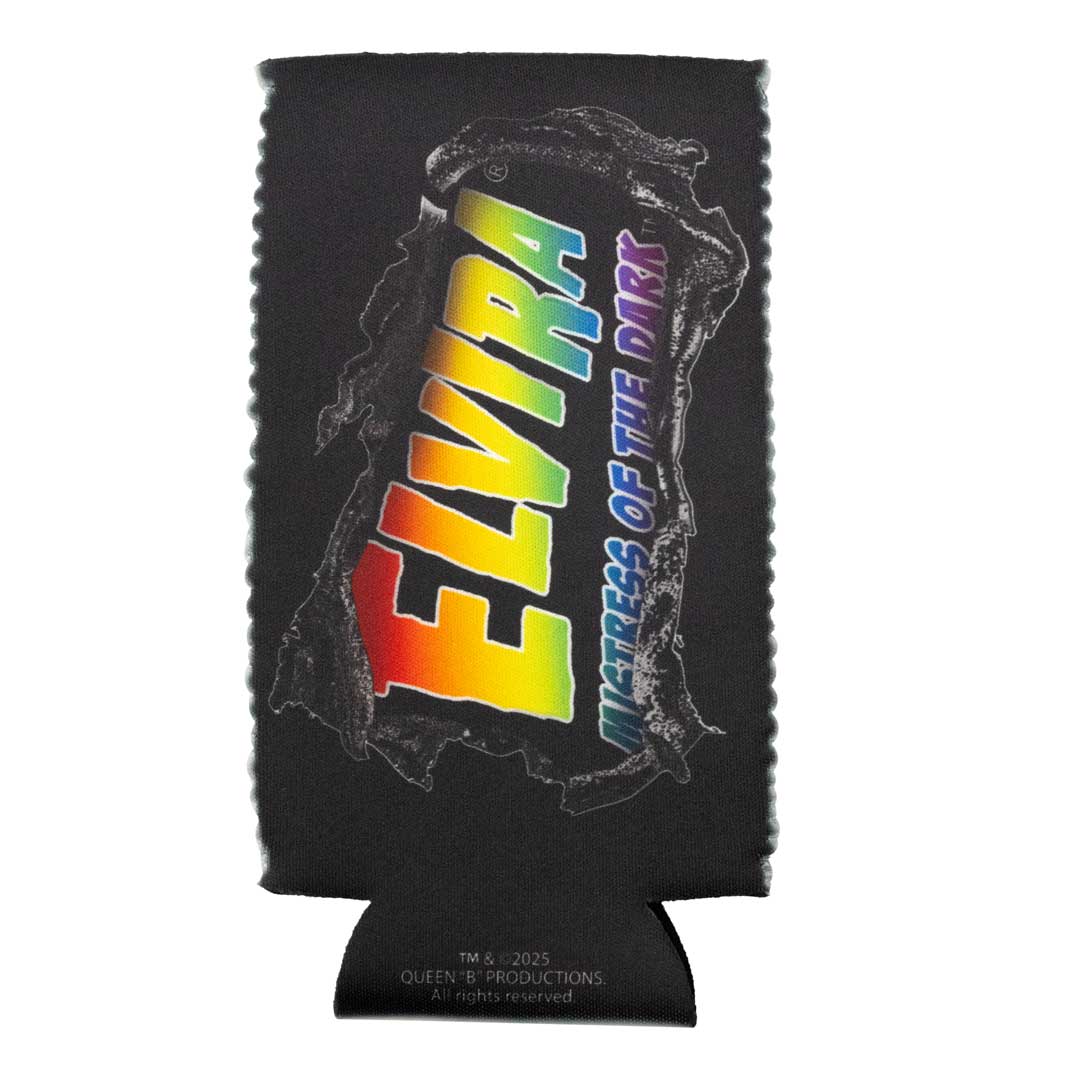 Elvira Chest Burst Rainbow Slim Can Cooler
