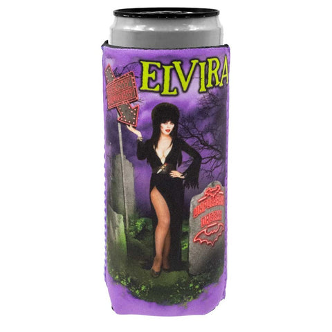 Elvira Beetle Sign Slim Can Cooler