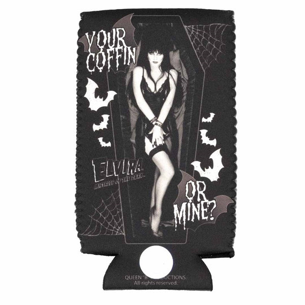 Elvira Your Coffin Or Mine Slim Can Cooler