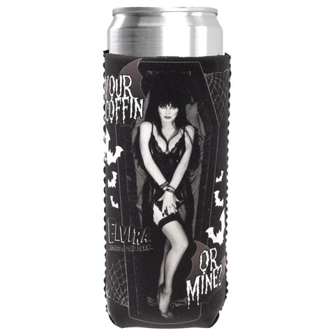 Elvira Your Coffin Or Mine Slim Can Cooler