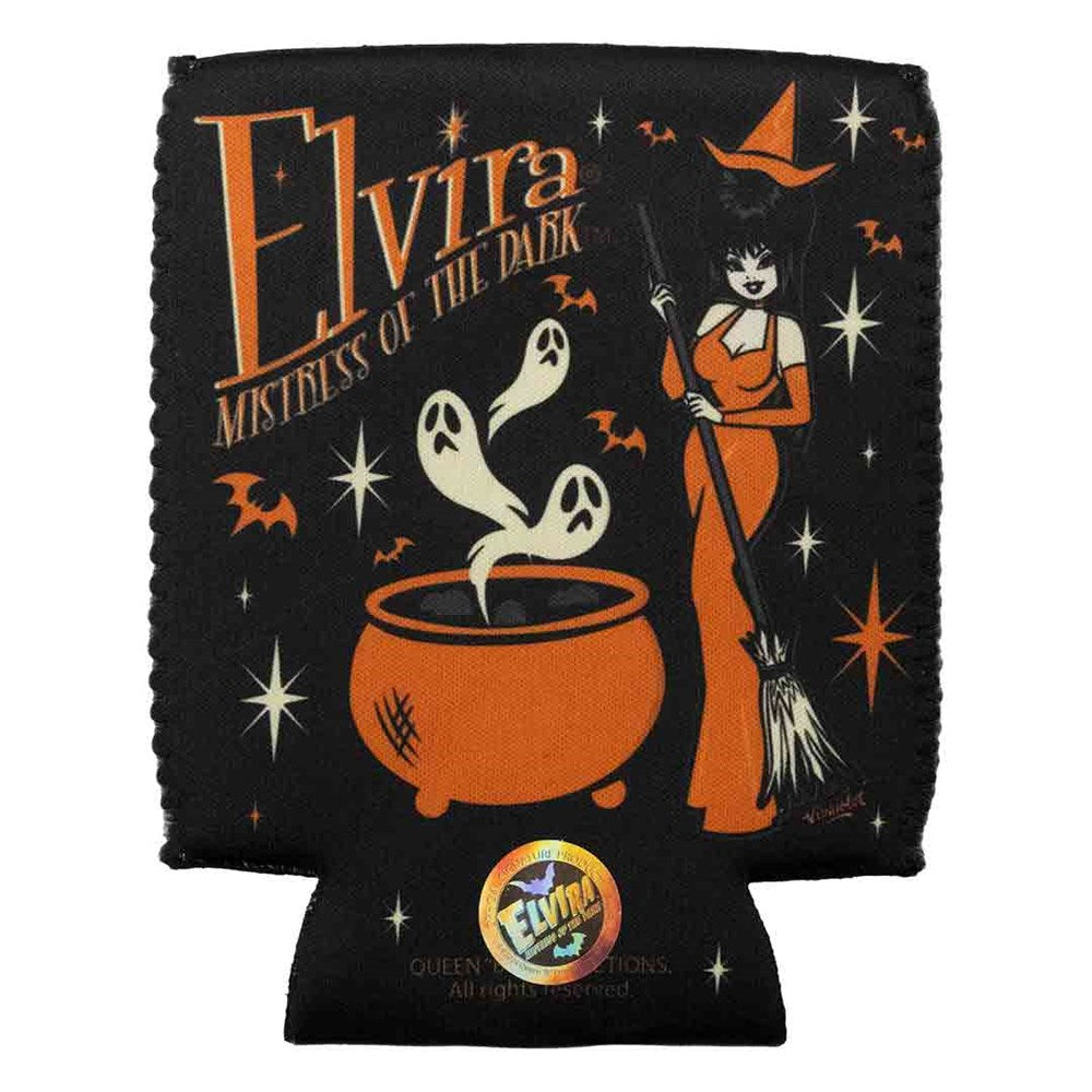 Elvira Vintage Witch Cauldron 12 oz Can Cooler
