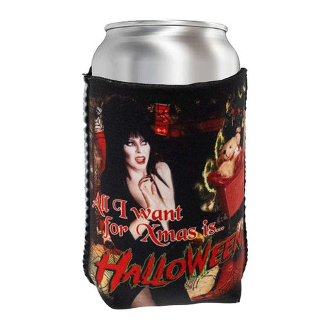 Elvira All I Want Xmas Halloween 12 oz Can Cooler