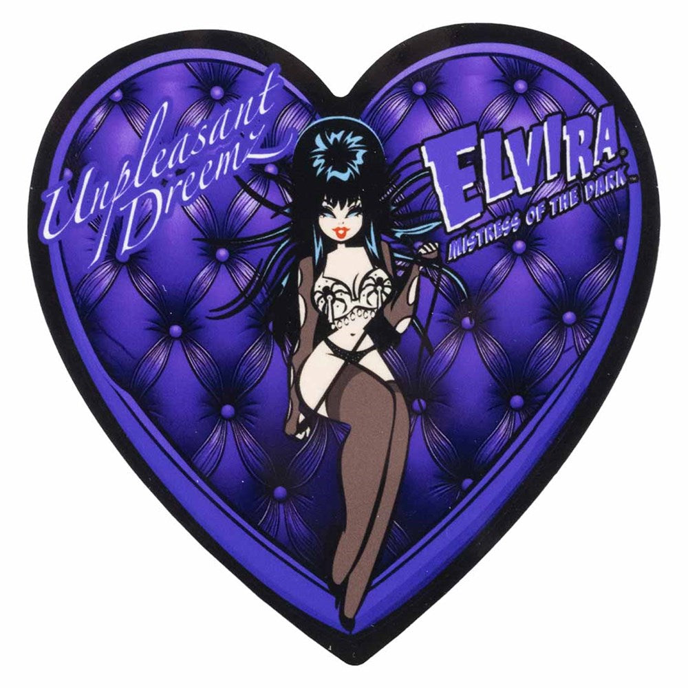 Elvira Unpleasant Dreamz Heart Shaped Coaster