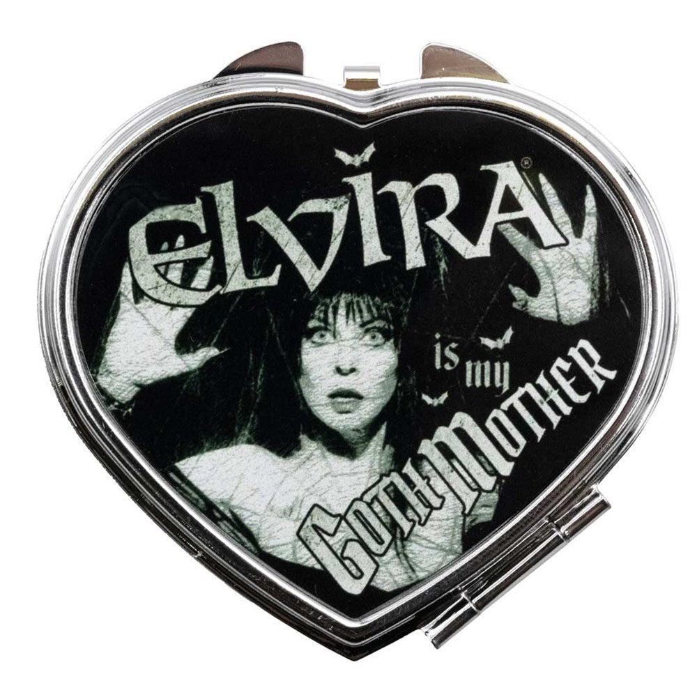 Elvira Is My Gothmother Heart Compact Mirror