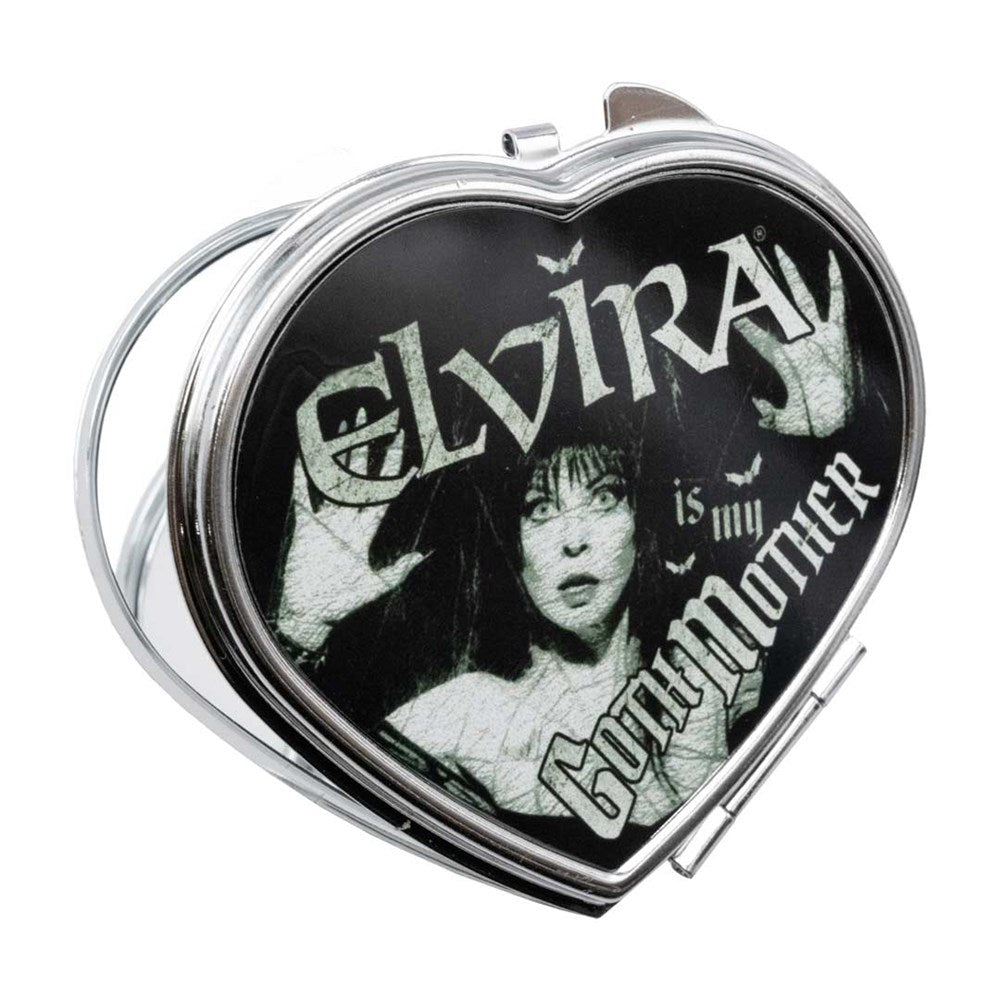 Elvira Is My Gothmother Heart Compact Mirror