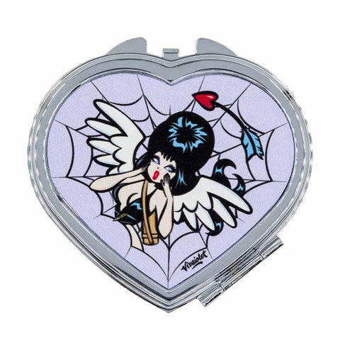 Elvira Cupid Web Viva Heart Compact Mirror