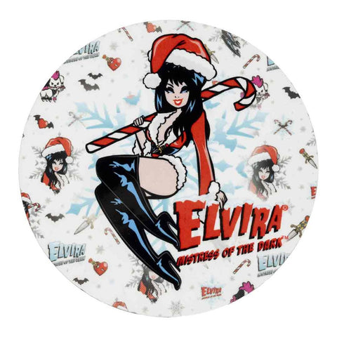 Elvira Viva Candy Cane Round Coaster