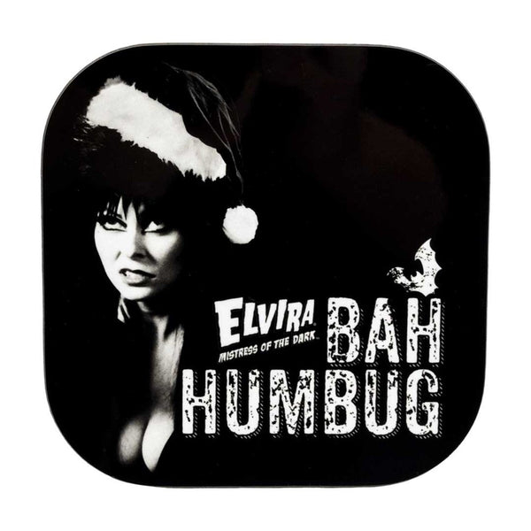 Elvira Bah Humbug Square Coaster