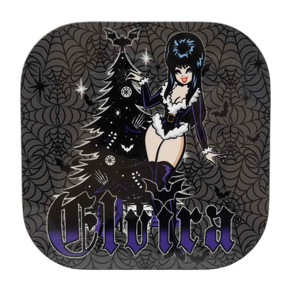 Elvira Viva Goth Tree Square Coaster