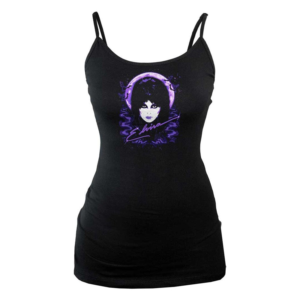 Elvira 80s Moon Purple Long Cami Top