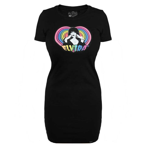 Elvira Rainbow Hypno Heart Dress