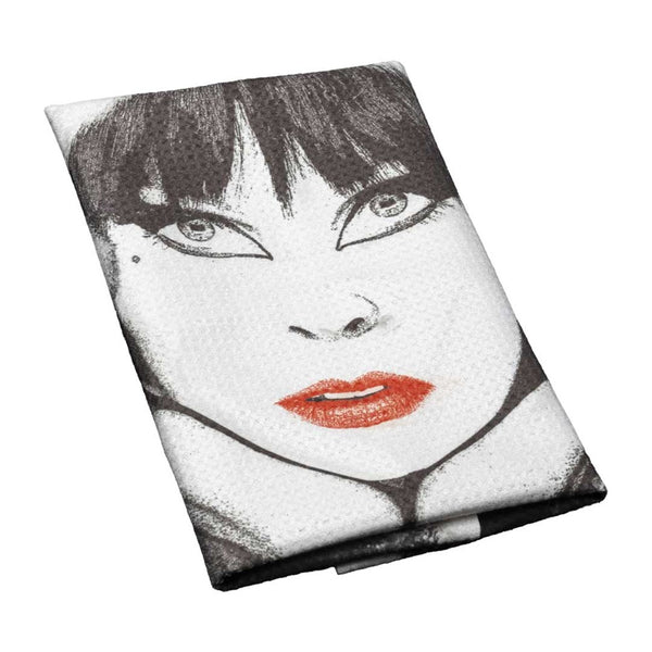 Elvira Santa Face Signature Dish Towel