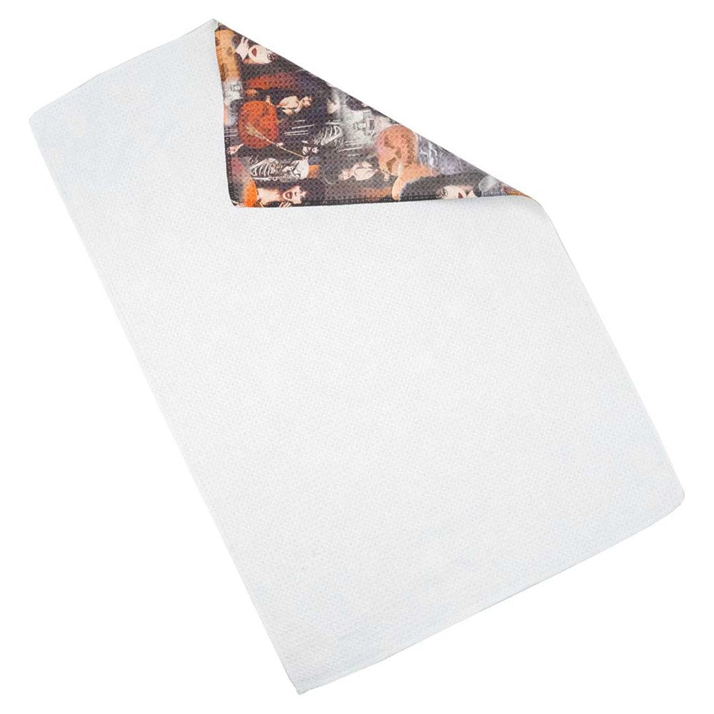Elvira Halloween Photo Repeat Dish Towel
