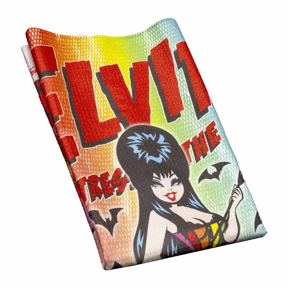 Elvira Be My Valentine Rainbow Dish Towel