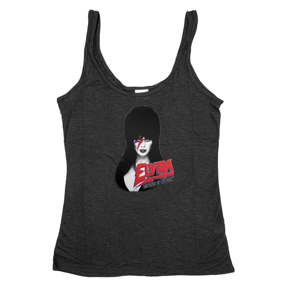 Elvira Bowie Bolt Burnout Black Tank