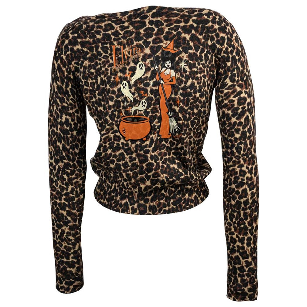 Elvira Vintage Witch Cauldron Leo Cardigan