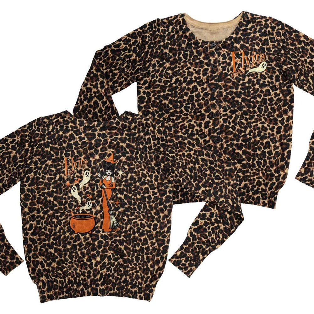 Elvira Vintage Witch Cauldron Leo Cardigan