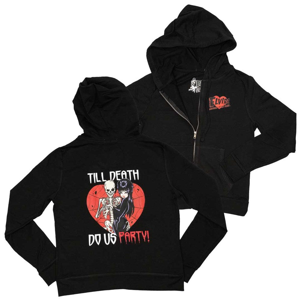 Elvira Viva Til Death Womens Zip Up Hoodie