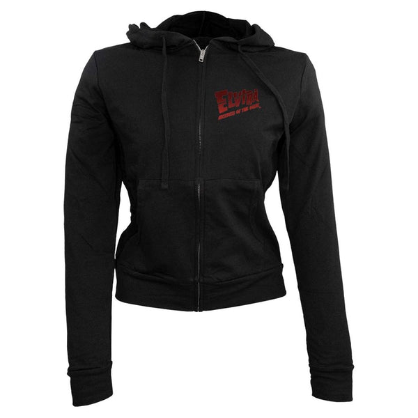 Elvira Slay Me Womens Zip Up Hoodie