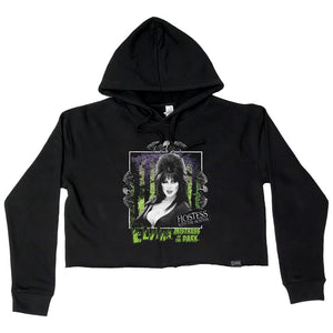 Elvira Beetle Portrait Crop Womens Hoodie