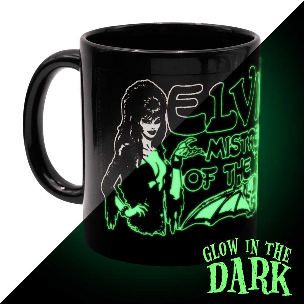 Elvira GLOW Retro Haunt Mug 11oz