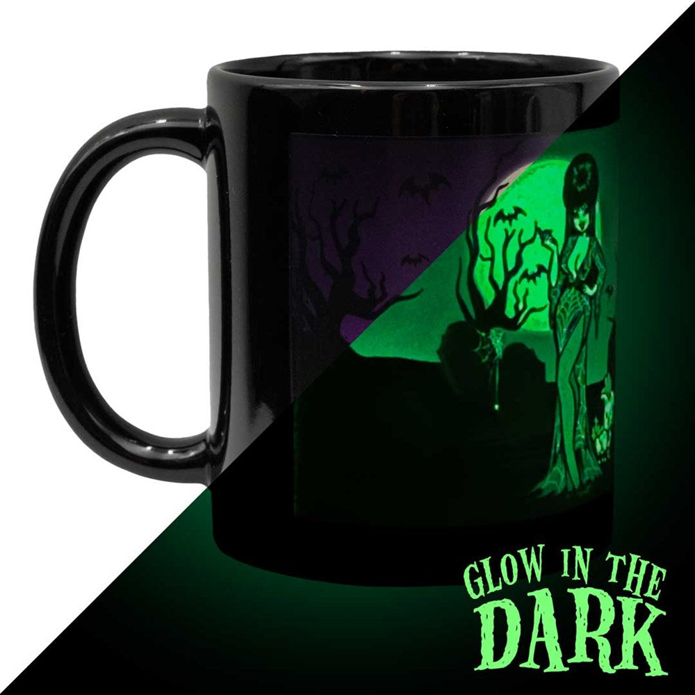 Elvira GLOW Viva Cemetery Mug 11oz