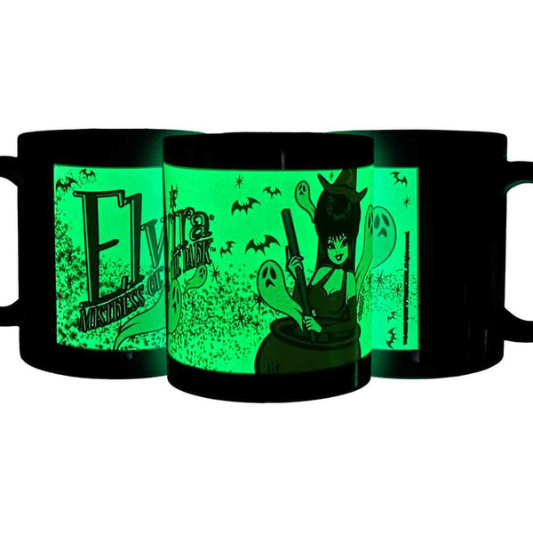 Elvira GLOW Vintage Witch Mug 11oz