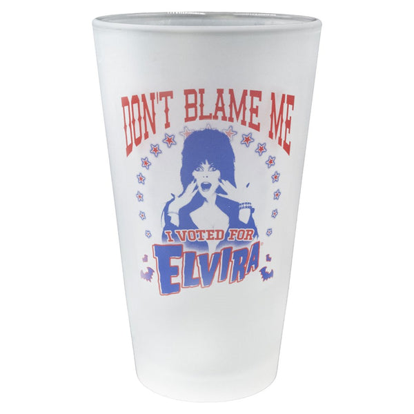 Elvira Dont Blame Me Frosted Pint Glass